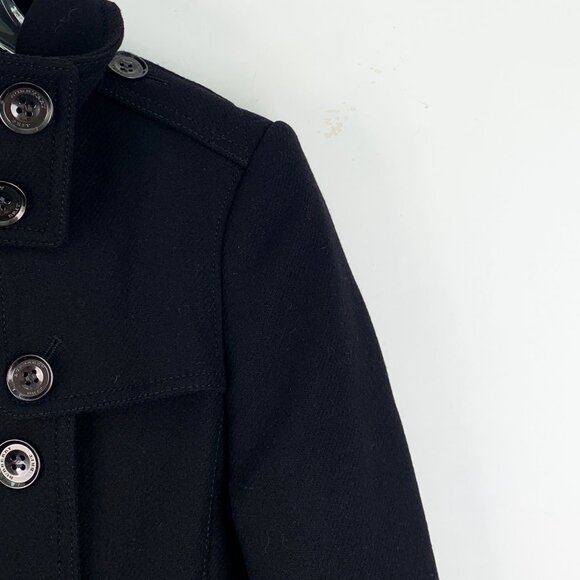 Burberry Black wool double-breasted long-sleeve coat - Picture 3 of 6